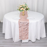 Elevate Your Event with the Blush Wave Embroidered Sequins Table Runner