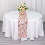 Rose Gold Wave Embroidered Table Runner