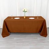 Upgrade Your Table with the Cinnamon Brown Rectangle Tablecloth