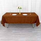 Enhance Your Event Decor with the Cinnamon Brown Polyester Tablecloth