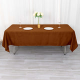 Cinnamon Brown Polyester Tablecloth