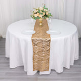 Gold Wave Embroidered Table Runner